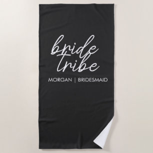 Serviette De Plage Tribe de mariée   Bachelorette Moderne