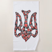 Serviette De Plage Trident de l'emblème national ukrainien tryzub sty (Devant)
