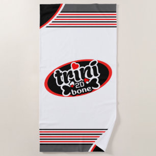 Serviette De Plage Trini To De Bone on (Votre couleur)