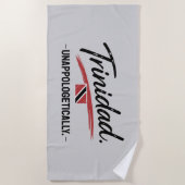 Serviette De Plage Trinidad Fièrement Pride GREY (Devant)