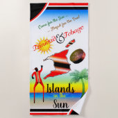 Serviette De Plage Trinité-et-Tobago - Îles au soleil (Devant)