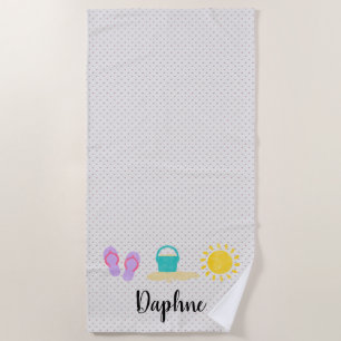 Serviette de plage Trio Filles Aquarelle Plage
