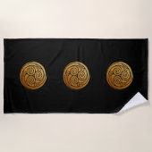 Serviette De Plage Triple Celtic Knot Swirl Mandala (Devant)