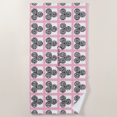 Serviette De Plage Triple spirale noire Thunder_Cove (Devant)