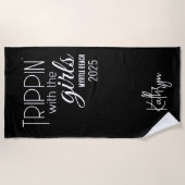 Serviette De Plage Trippin' avec les filles Personnalisé (Devant)