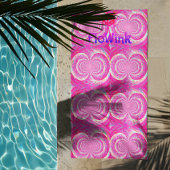 Serviette De Plage Trippy spirale rose