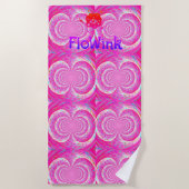Serviette De Plage Trippy spirale rose (Devant)