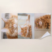 Serviette De Plage Trois gros collages photo (Devant)