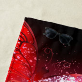 Serviette De Plage Trois papillons brillants sur l'arrière - plan de (En situation)