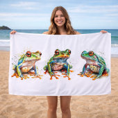 Serviette De Plage Trois petites grenouilles