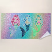 Serviette De Plage Trois Petites Mermaids Rainbow Beach (Devant)