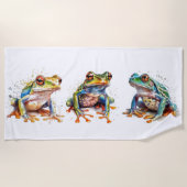 Serviette De Plage Trois Petits Grenouilles (Devant)