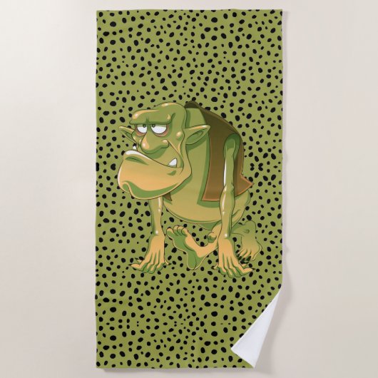 Serviette De Plage Troll laid (Devant)