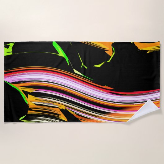 Serviette De Plage Tronc de lignes (Devant)