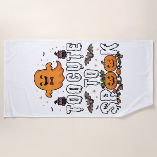 Serviette De Plage Trop Mignon Spook Halloween Citrouilles Fantômes O