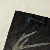 Serviette De Plage Trophée Regal Buck Deer Silhouette au Camouflage (En situation)