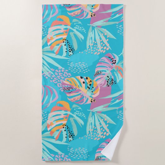 Serviette De Plage Tropical (Devant)