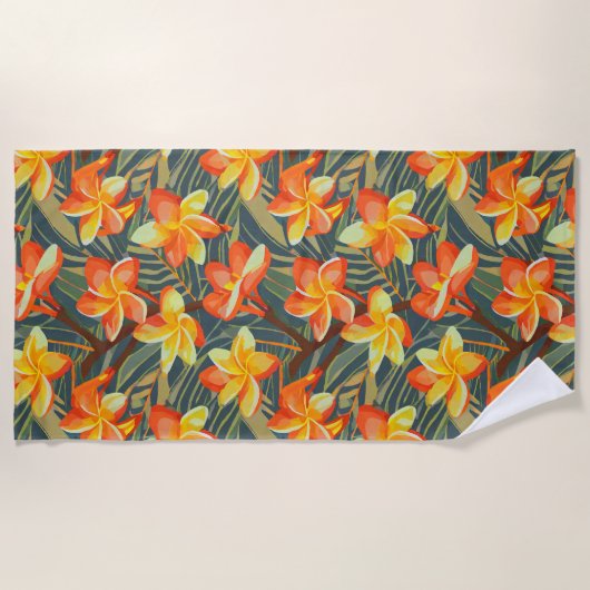 Serviette De Plage Tropical (Devant)