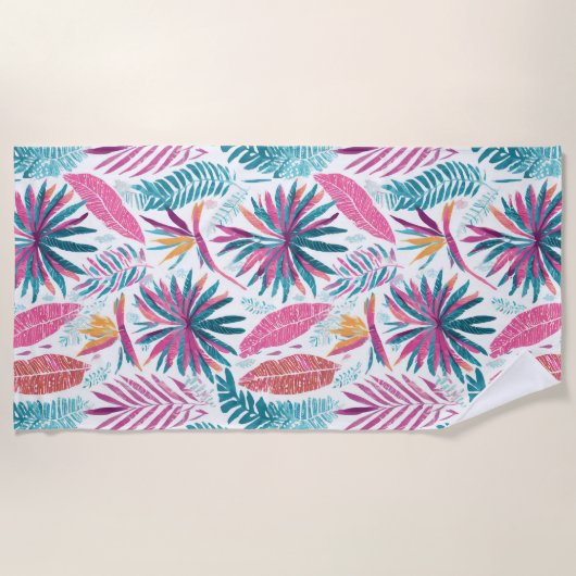 Serviette De Plage Tropical (Devant)