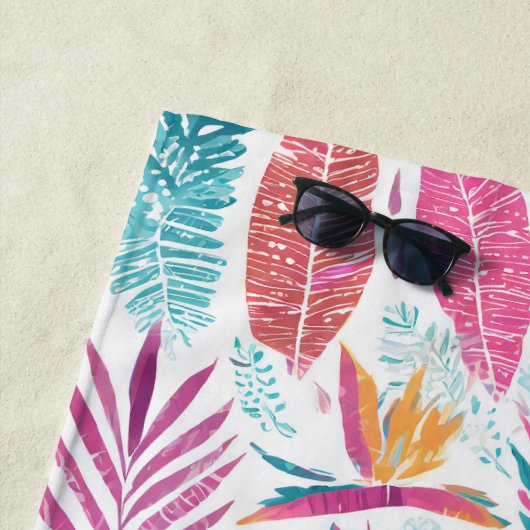 Serviette De Plage Tropical (En situation)