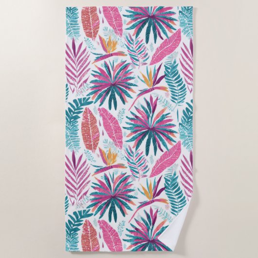 Serviette De Plage Tropical (Devant)