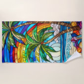 Serviette De Plage Tropical (Devant)