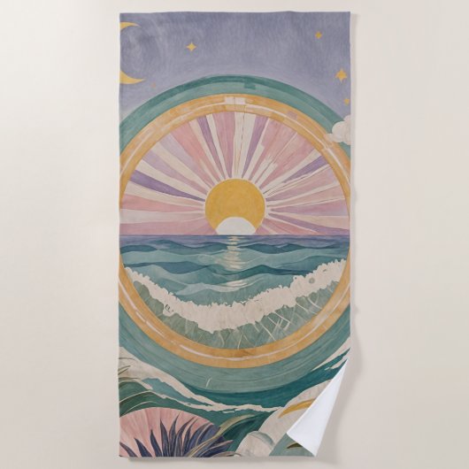 Serviette De Plage Tropical Celestial Shore (Devant)