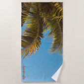 Serviette De Plage "Tropical Escape Beach Towel - Palm Tree Feuilles (Devant)