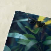 Serviette de plage Tropical Golden Frog coloré (En situation)
