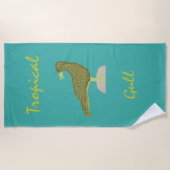 Serviette de plage Tropical Gull-Brown (Devant)