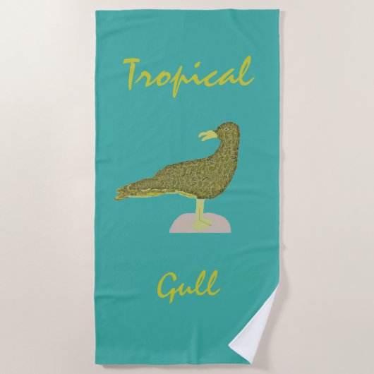 Serviette de plage Tropical Gull-Brown (Devant)