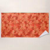 Serviette De Plage Tropical hawaïen de Camo d'ananas - orange (Devant)