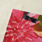 Serviette De Plage tropical/hawaïen/floral/fleur (En situation)