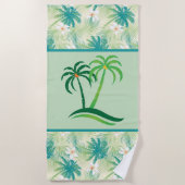 Serviette De Plage Tropical Island (Devant)
