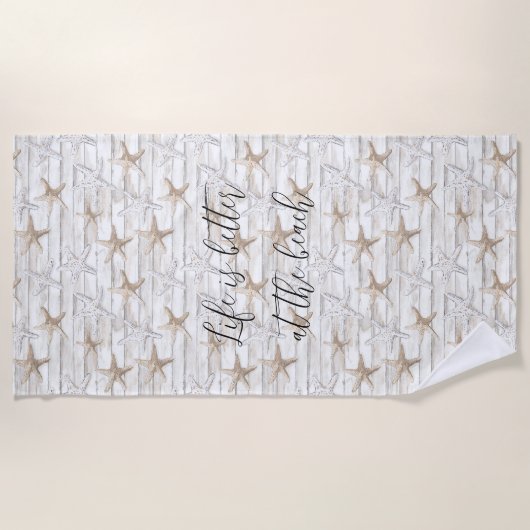 Serviette De Plage Tropical Ocean Beach Starfish (Devant)