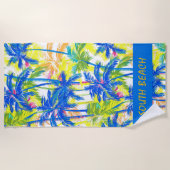Serviette de plage Tropical Palms (Devant)