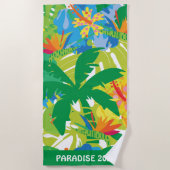 Serviette de plage Tropical Paradise (Devant)