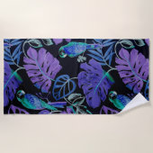 Serviette de plage Tropical Parrot Paradise (Devant)