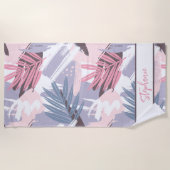 Serviette De Plage Tropical personnalisé (Devant)
