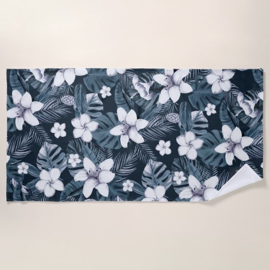 Serviette De Plage Tropical personnalisé (Devant)