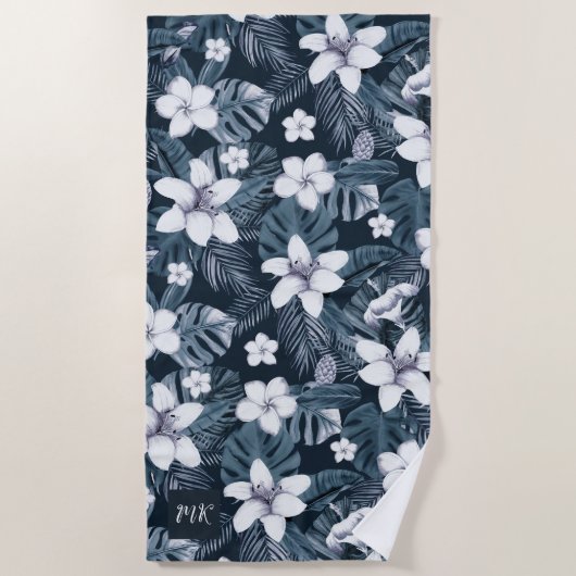 Serviette De Plage Tropical personnalisé (Devant)