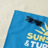 Serviette De Plage Tropical Sea Turtles Personalized (En situation)