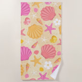 Serviette de plage Tropical Seashell (Devant)