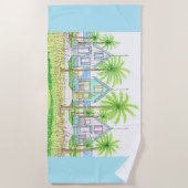 Serviette de plage Tropical Shack (Devant)