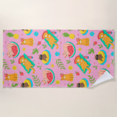 Serviette De Plage Tropical Summer Cats (Devant)