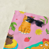 Serviette De Plage Tropical Summer Cats (En situation)