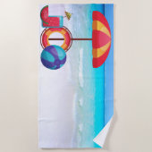 Serviette de plage Tropical Umbrella (Devant)