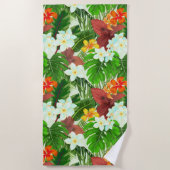 Serviette De Plage Tropical vibrant (Devant)