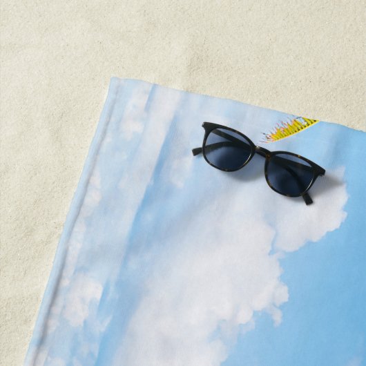 Serviette de plage tropicale (En situation)