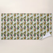 Serviette de plage tropicale (choisir la couleur) (Devant)